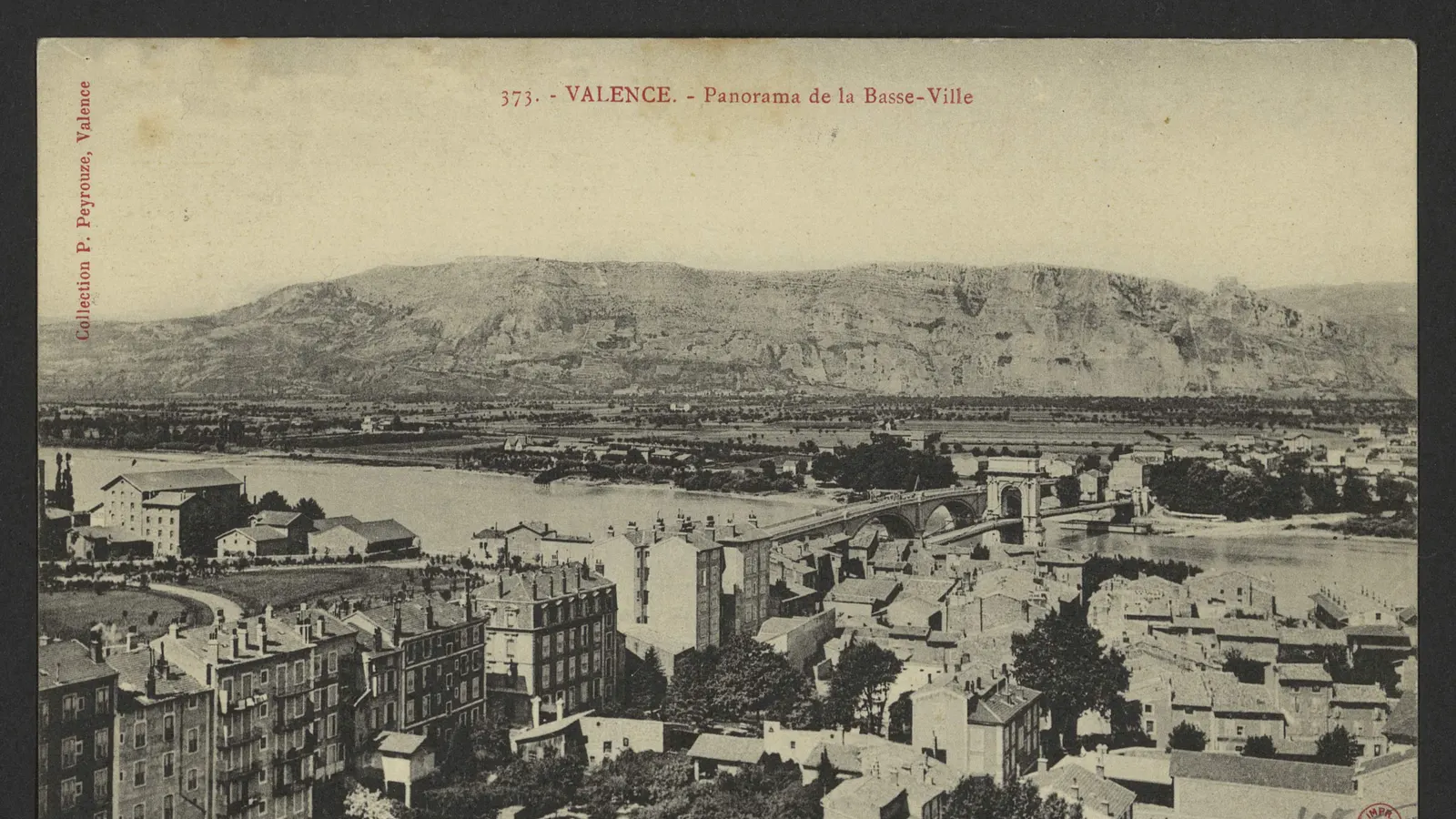 La basse-ville de Valence et les bords du Rhône